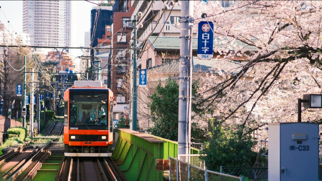 Train in Tokyo illustrating airport rail access from Haneda Airport